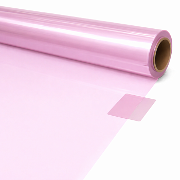 Пленка "CRISTAL",  60см*30м, цв. бледно-розовый