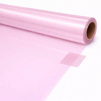 Пленка "CRISTAL",  60см*30м, цв. нежно-розовый